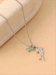 1pc Cute Whale Shark Ocean Element Pendant Necklace, Suitable For Daily Wear, Beach Vacation And Holiday Gift - Whale Shark Necklace - View 11