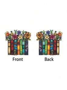 Penangkap Sinar Matahari Akrilik Bertema Buku 2D Datar, Ornamen Gantung Jendela, Hadiah untuk Pecinta Buku & Pustakawan - MultiWarna - View 8