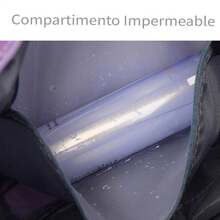 Bolsa de Viaje Expandible con Ruedas, Maleta de Lona Impermeable, Bolsa de Fin de Semana, Bolsa de Hospital, Gran Bolsa de Transporte con Bolsillo Húmedo para Viajes y Noche Negro - Negro - Ver 5