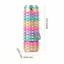 1pc Small Pain Stimulator Toy, Stress Relief Toy For Adults, 3D Printed Rotating Spiky Grip Sensory Roller Toy, Suitable For ADHD, Anxiety, Stress Relief And As A Novelty Gift For Friends (Random Color Gradients, Random Positions, Do Not Affect Viewing And Use) Bag Charm - Multicolor - View 5