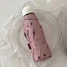 1pc Compact Polka Dot Capsule Portable Folding Umbrella, Sun Protection, Outdoor Travel Essential - Polka Dot Capsules - View 6