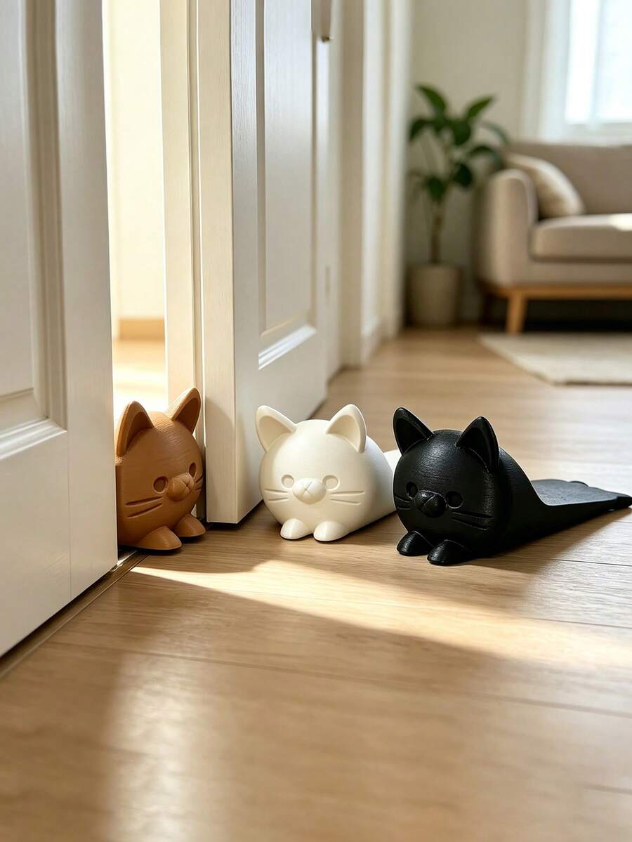 3/1 buah Penahan Pintu Kucing Cetak 3D Lucu dan Modis, Dekorasi Hadiah Kreatif Unik, Ornamen Dekorasi Rumah Multifungsi, Dekorasi Rumah Sehari-hari Modern, Cocok Sebagai Hadiah Liburan untuk Penghobi, Kerajinan Dekoratif Modis - beraneka warna - View 1