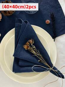 2/6/12pcs Spring/Summer Lightweight Solid Color Absorbent Cloth Napkins, Washable And Reusable, Suitable For Restaurant, Kitchen, Wedding, Banquet Decoration, Daily Home Decor - Multicolor - View 22
