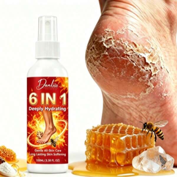 SUMIFANG 100ml Multi-Purpose Foot Care Spray, Containing Honey, Ginger, Glycerin And Allantoin Extracts, Deeply Moisturizes And Nourishes Foot Skin, Quickly Absorbs, Say Goodbye To Dry Feet