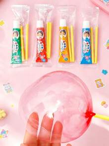 1/5/10/20pcs Random Color Cartoon Bubble Gum, Classic Nostalgic Gift, Small Gift, Cartoon Outdoor Creative Bubble Blower, Bubble Foam Holiday Party Small Giveaway - Multicolor - View 2