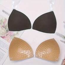 1 Pair Women's Triangle Cup Invisible Adhesive Bra, Reusable Self-Adhesive Bra, Backless Silicone Nipple Covers, Transparent Detachable Shoulder Straps, Sexy Lingerie Accessory, Suitable For Party, Wedding Or Daily Wear - Multicolor - View 4