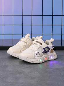 1 Pair Boys' Sports Shoes, Autumn Children's Running Shoes, Versatile Toddler Shoes, - White - View 3