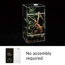 Acrylic Reptile/Spider Terrarium, Small/Medium/Large Leak-Proof Enclosed Box (Horizontal/Vertical), Suitable For Tarantulas, Jumping Spiders, Frogs And Geckos (Small Vertical) - Clear - View 7