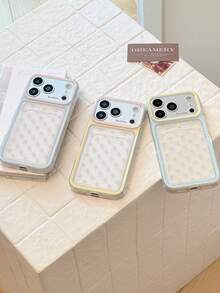 Casing Ponsel dengan Tempat Kartu Motif Polkadot Transparan Warna Kontras, Kompatibel dengan iPhone 18 Pro Max, 17, 16, 15, Perlindungan Penuh, Gaya Segar - Baby Blue - View 5