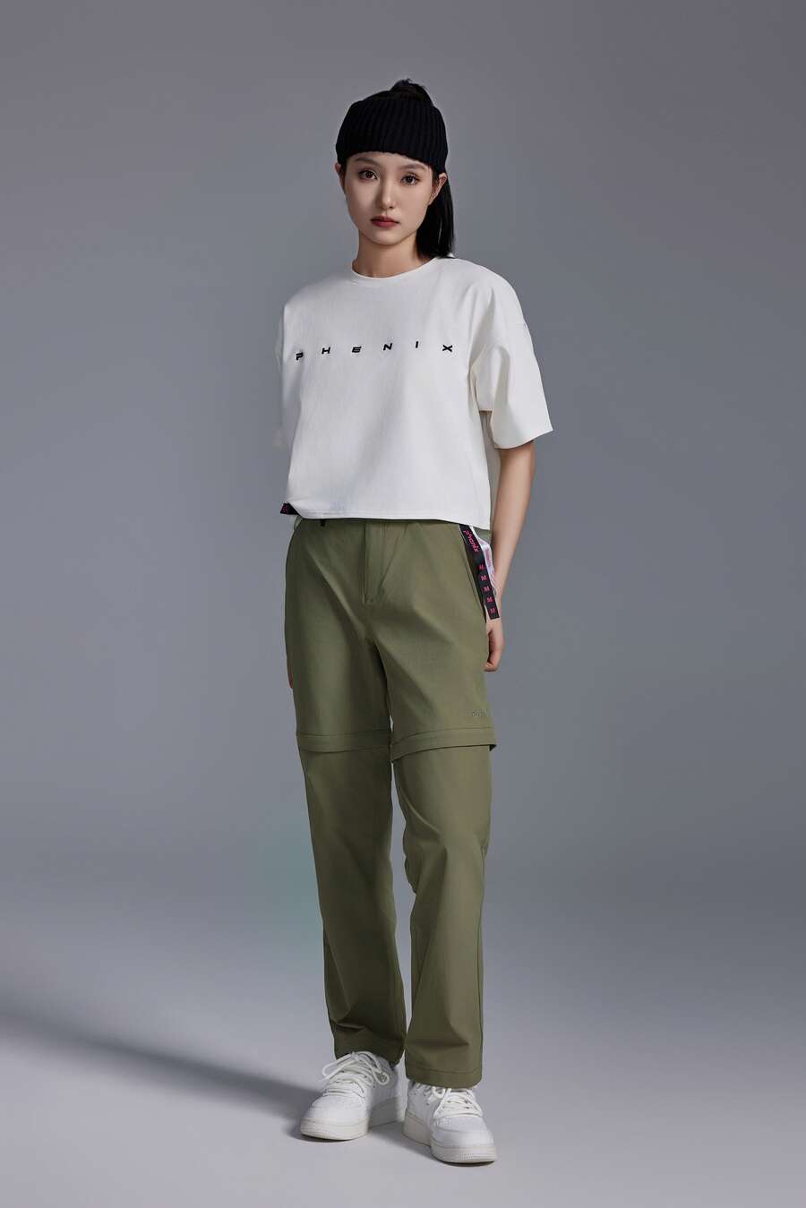 Phenix Women's Outdoor Casual Detachable Straight Leg Loose Fit Sports Pants - Grey-green - View 1