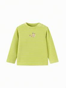 Balabala 幼兒秋季軟綿半高領長袖基本款上衣 - 綠色調 - 查看 4