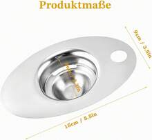 1-Piece Stainless Steel Egg Separator, Egg Yolk Separator, Egg White And Yolk Separator - Silver - View 2
