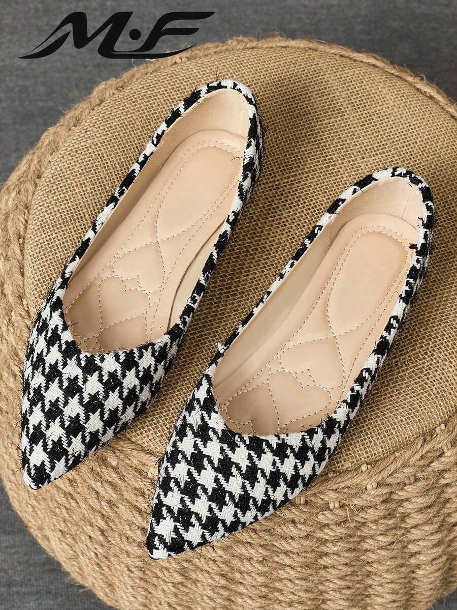 WHDXY Mocasines planos de unicolor para mujer, zapatos de trabajo de punta fina adecuados para ir y venir a la oficina, aptos para todas las estaciones, planos que no cansan