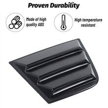 2Pack Rear Side Window Quarter Louver Cover Accessories For Dodge Charger 2011-2023 Side Window Shades Cover Blinds, Dodge Charger Window Louver ABS Black - 2PCS - View 5