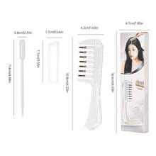 2pcs Hair Root Essence Applicator Comb, Transparent Crystal Liquid Dispensing Massage Comb, Portable Scalp Oil Application Tool, Unisex, No Essential Oil Included, With Liquid Tube - Clear - View 9
