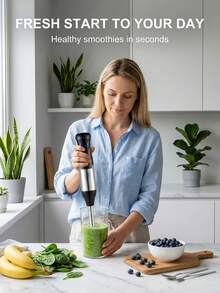 SOKANY SK-1711 1000W 4-In-1 Handheld Immersion Blender, Multi-Function Blender Set With Mixer, Chopper, Measuring Cup, Suitable For Baby Food And Food Processing - UK Plug(220-240V) - View 10