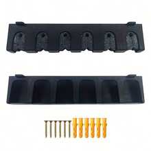 Easy Install Black Fishing Rod Wall Mount Rack, High Density Foam Handle Storage Box, Durable & Sturdy, Holds Up To 6 Fishing Rods, Suitable For Outdoor, Home, Garage, Multi-Slot Design, Convenient Storage, Space Saving, Fits Various Fishing Rods - Multicolor - View 9