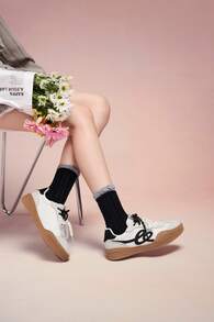 Kappa Millennium Style Silver White Contrast Low-Top Sneakers, Double Lace Commuter Italian Retro Versatile Casual Shoes - Classic White - View 7