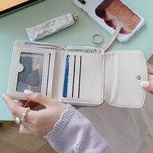Women's Snap Button Zipper Wallet, Multi-Card Slot Wallet - Multicolor - View 4