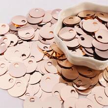 210pcs 15mm Large Hole Flat Round Metallic Glitter Pvc Silver Base AB Color Sequins Large Hole Loose Shiny Sequin Paillettes Spangles Applique Bulk For Sewing Making Crafts Embroidery Clothes Dresses Garment Diy - 20 Grams - View 34
