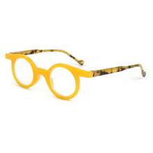 1pc Small Round Reading Glasses, Minimalist Solid Color Frame, Leopard Print Temple Design, With Comfortable Spring Hinges, Unisex - White - View 16