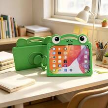 Thick Full Coverage Shockproof Anti-Drop Silicone Tablet Protective Case | Cute Frog Highly Attractive Protective Case, Suitable For Student Classroom Learning, Home Movie Entertainment And Outdoor Carrying Anti-Collision, Compatible With All Series, Compatible With Samsung, Compatible With Redmi And Various 11-Inch Tablets - Green - View 4
