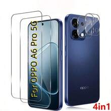 2+2pcs Set Compatible With OPPO Reno16 Pro/Reno16/Reno16 F, Find X9 Ultra/Find X9 Pro/Find X9s/Find X9, Reno15 Pro Max/Reno15 Pro/Reno15/Reno15 F, Reno14 F, Reno13/Reno13 F, Find X8 Pro/Find X8, A6 Pro Curved High Definition Tempered Glass Screen Protector Transparent Phone Screen Protector Supports Fingerprint Unlock 3D High Definition Lens Protector - Clear - View 7