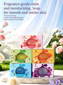 1 buah sabun desain bintang 238g, formula lembut, cocok untuk mandi dan mencuci muka, membersihkan kotoran, minyak, dan impurities secara mendalam, melembapkan dan tidak membuat kulit kering, cocok untuk kulit sensitif, berminyak, dan kering, cocok untuk persiapan kencan, hadiah liburan, dan mandi seluruh tubuh. - Aneka rasa - View 7