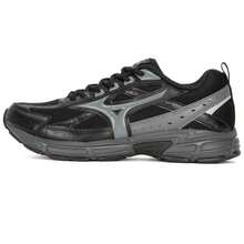 Mizuno 新款 SPEED復古厚底運動鞋，輕量透氣緩震跑步鞋，男女通用 - 黑色/灰色 - 查看 7