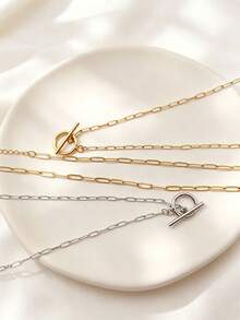 1pc Mixed Style Necklace Chain Bulk Round Snake Chain, O-Ring Chain, Blade Chain, Lip Chain, OT Chain, Grid Chain, Etc. Suitable For DIY Pendant Jewelry Making Materials, Suitable For Women's Daily Wear - Multicolor - View 2