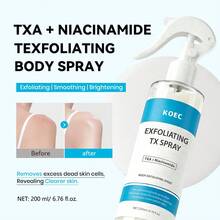 KOEC Exfoliating TX Spray, Brightening Body Exfoliator Spray For Uneven Skin Tone | Daily Skin Texture Care, Moisturizing Hydrating Glow For All Skin Types - Exfoliating - View 4