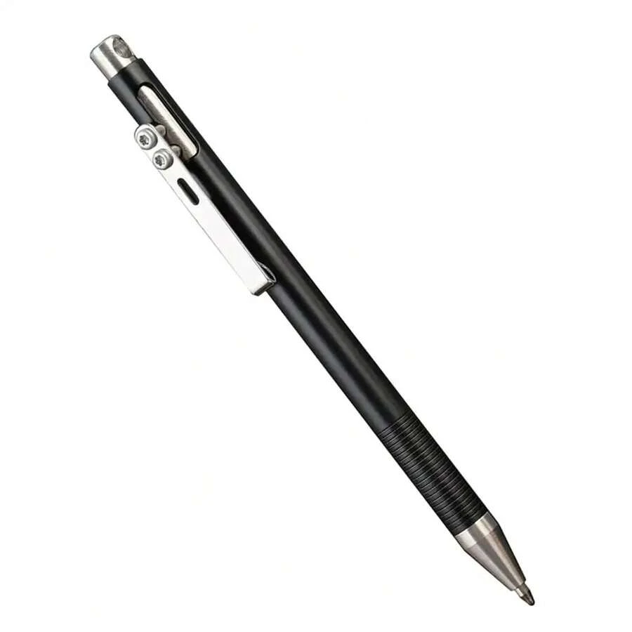 Ballpoint Pen Metal Stainless Steel Press Type Writing Stationery Retractable Ink Pens For Professionals Executives Manager - B - View 1