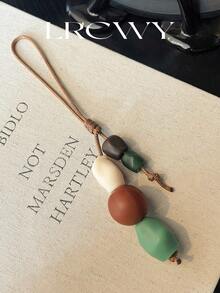 Women's Bag Charm Fashionable Personalized Acrylic Design - Brown - View 3