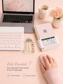 1 Set Password Organizer Book With Keyboard Shortcut Sticker, Track Website Login, Username, Password Hint, Email & Notes, Office Desk Accessories Office Supplies For Work, Home & Halloween Gifts - A6 - View 6