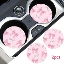1pc/2pcs Chrysanthemum Print Car Coasters - Sweet & Cool Bow Foundation - View 17