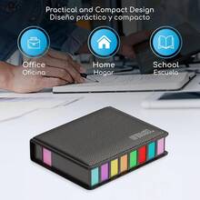 Self-Stick Note Pad Holders - Black - View 5