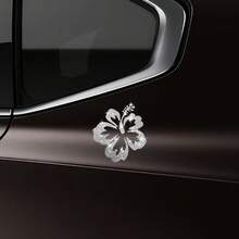 Cute Hollow Hibiscus Flower Sticker, Sparkly Tropical Floral Vinyl Decal, DIY Decor Accessory For Vehicle, Notebook, Water Bottle, Home Glass Surfaces - 1pc - View 8