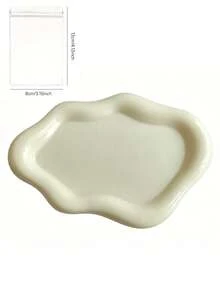Cloud-Shaped Plastic Tray, Jewelry & Accessories Storage Tray, High-End Jewelry & Perfume Display Stand, Fashion Key Holder, Minimalist Fashion Single-Layer Design, Suitable For Home, Living Room, Office, Enhancing Home Decor - Multicolor - View 15