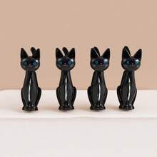 4pcs Cute Cat Beach Towel Clips, Heavy Duty Windproof Clips, Suitable For Beach Chairs, Pool, Cruise, Blanket, Laundry And Travel, Strong Spring Plastic Clips, Cat Lover Gift, Independence Day Gift, Poolside Seaside, Patio Essentials - Multicolor - View 7