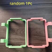 1pc Kitchen Essential Trash Rack, Reusable Plastic Cabinet Trash Can - Suitable For Kitchen, Pantry, Garage And Bathroom Trash Bag Holder, Random Color - Multicolor - View 2