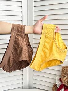 5 Peças Calcinhas Sem Costura Cintura Média Estampa de Leopardo Calcinhas Femininas Cor Maillard Alta Elasticidade Calcinha Confortável Roupa Íntima Feminina - Multicolorido - Visão 5
