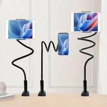 Universal Flexible Gooseneck Phone & Tablet Holder, 27.5-Inch Aluminum Alloy Long Arm Slouchy Bracket, 360° Rotating Clamp, Suitable For Bed, Desk, Kitchen, Office And Sofa, Hands-Free Stand - Upgraded Version - View 2