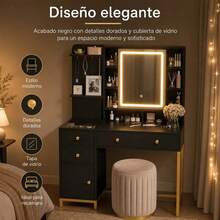 Vanities & Vanity Benches - Black - View 8
