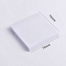 1pc Square Pure White Blank Sticky Notes, Memo Message Pads, Note-Taking Notepad, Smooth Writing Surface, Suitable For Back To School Classroom Key Points Recording, Christmas Holiday Message Writing, Halloween Theme Scrapbook Collage Decoration, Desktop Stationery Short Video Promotion - Multi-color - View 5