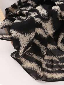 1pc Chiffon Printed Hijab Scarf - Zebra Print - View 2