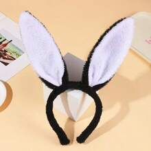 Pink Plush Rabbit Ear Headband, Soft Fuzzy Rabbit Ears Hair Accessory, Cute Rabbit Headpiece For Women And Girls, Suitable For Cosplay, Easter Party And Makeup Styling - Multicolor - View 12