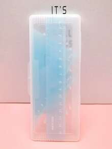 Juego de 4 reglas de PVC de color gelatina con caja de almacenamiento – Herramientas de geometría transparentes y lindas (transportador, regla recta y regla triangular) para escuela, oficina y proyectos de arte – Regalo perfecto para estudiantes, maestros y diseñadores - Multicolor - Ver 12