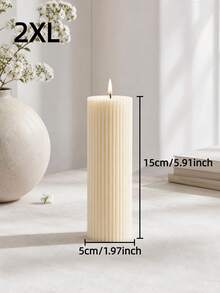 1pc Luxury Style Ivory White Striped Cylindrical Scented Candle, 1.97 Inch Diameter White Fragrance Candle, Suitable For Creating Atmosphere, Photography Props, Tabletop Center Decoration, Great Gift Choice, Gift For Women - Multiple Styles - View 15