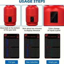 1-Pack Magnetic Propane Tank Level Indicator - PET Material, No Assembly Required, Ideal For RV, Camping, Cooking, BBQ - Accurate Gas Measurement, Reusable, Easy-To-Apply, Uncharged LPG Fuel Gauge - A - View 3