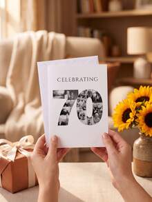 1/3pcs Custom Photo Collage Birthday Greeting Card, Personalized Celebrating Birthday Keepsake Card For Birthday Anniversary Party Gift Supplies - Multicolor - View 3
